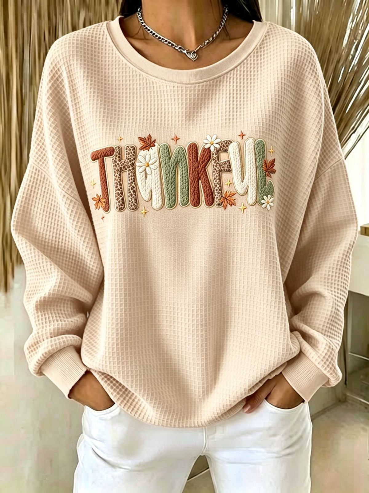 Women's Thanksgiving Print Sweatshirt
