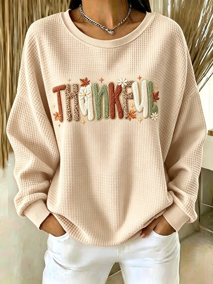Women's Thanksgiving Print Sweatshirt
