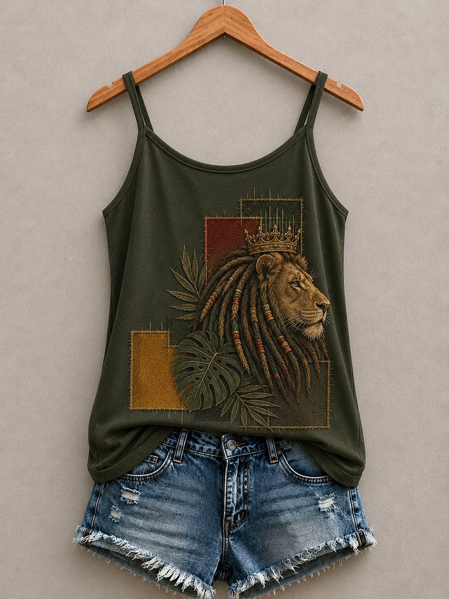 Women's Reggae Inspired Print Casual Tank Top