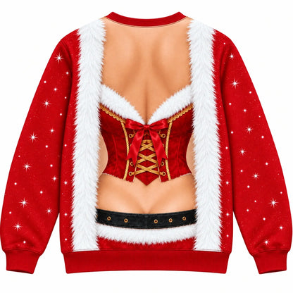 Funny Ugly Christmas Sweater, Novelty Holiday Sweatshirt, Festive Party Outfit