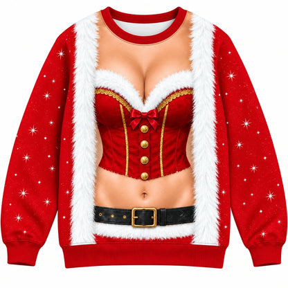Funny Ugly Christmas Sweater, Novelty Holiday Sweatshirt, Festive Party Outfit