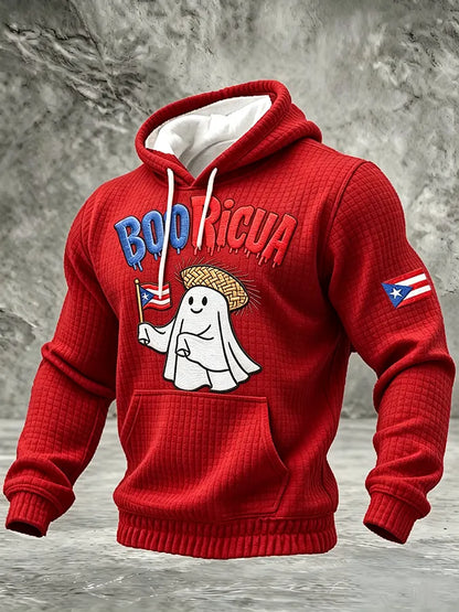 🎃Men'S Boricua Halloween Casual Printed Hoodie