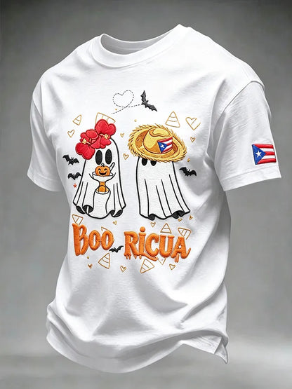 🎃Men's Puerto Rico Halloween Printed Short-Sleeve T-Shirt
