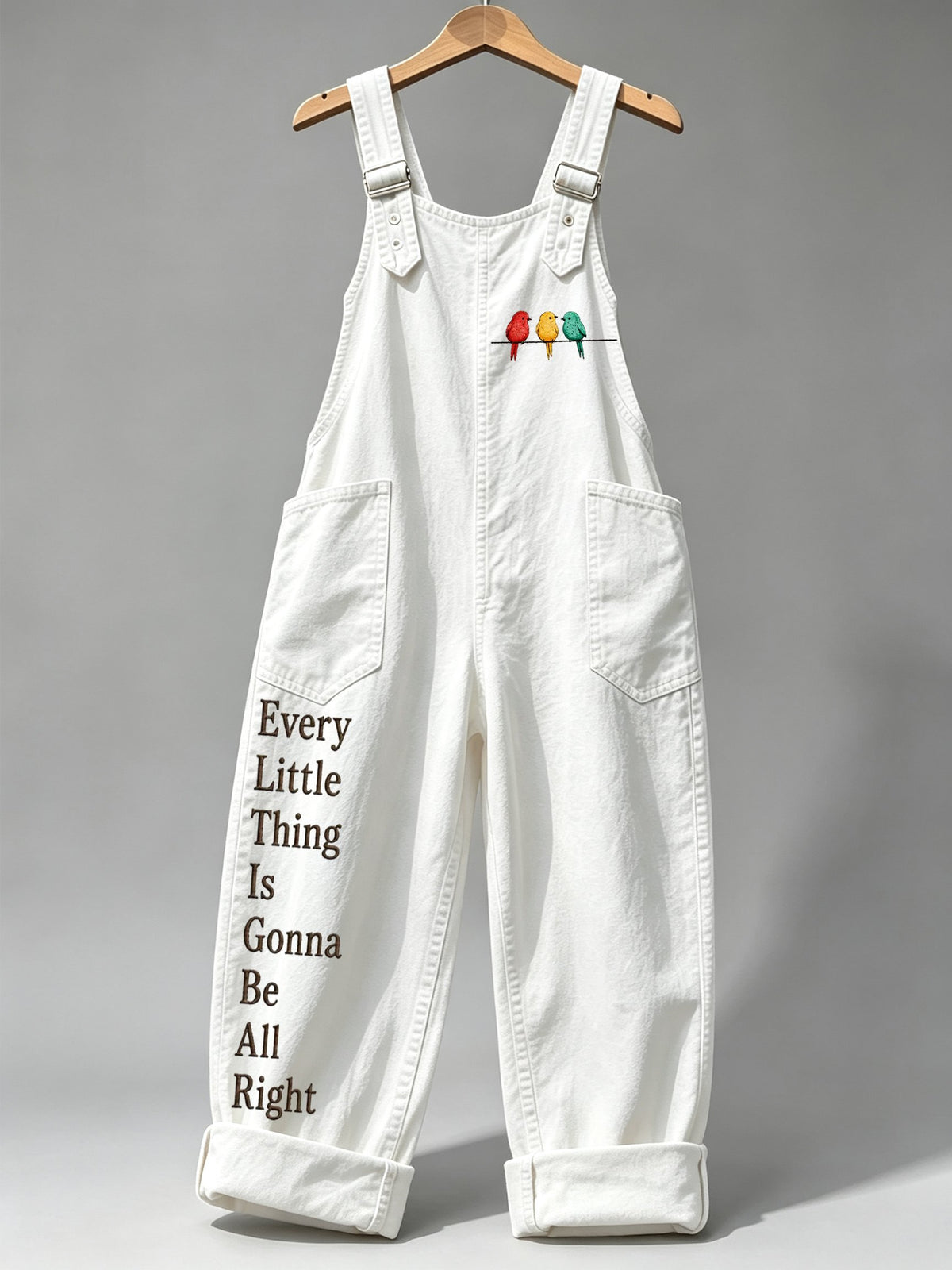 Women's Retro Reggae Art Print Overalls