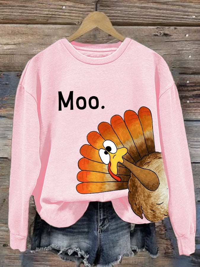 Women'S Thanksgiving Printed Sweatshirt