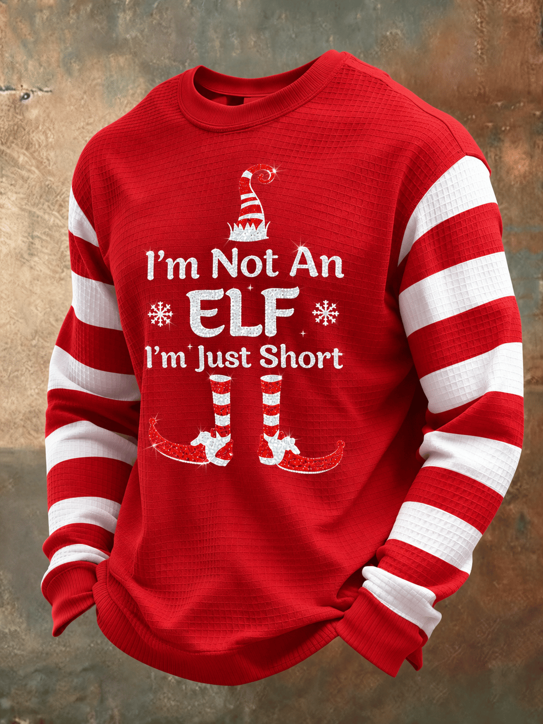 Men's Casual Christmas  Cross-Print T-Shirt