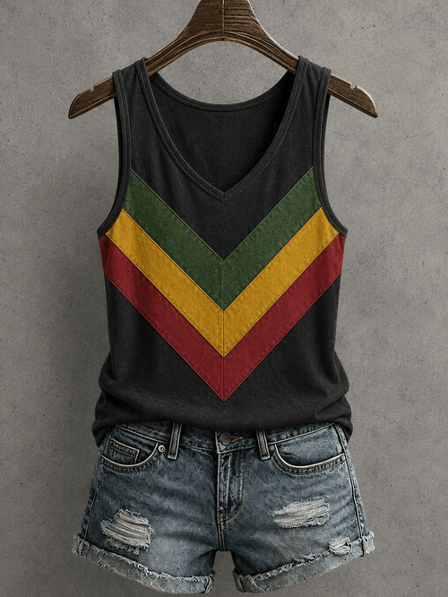 Women's Reggae Inspired Print Casual T-shirt