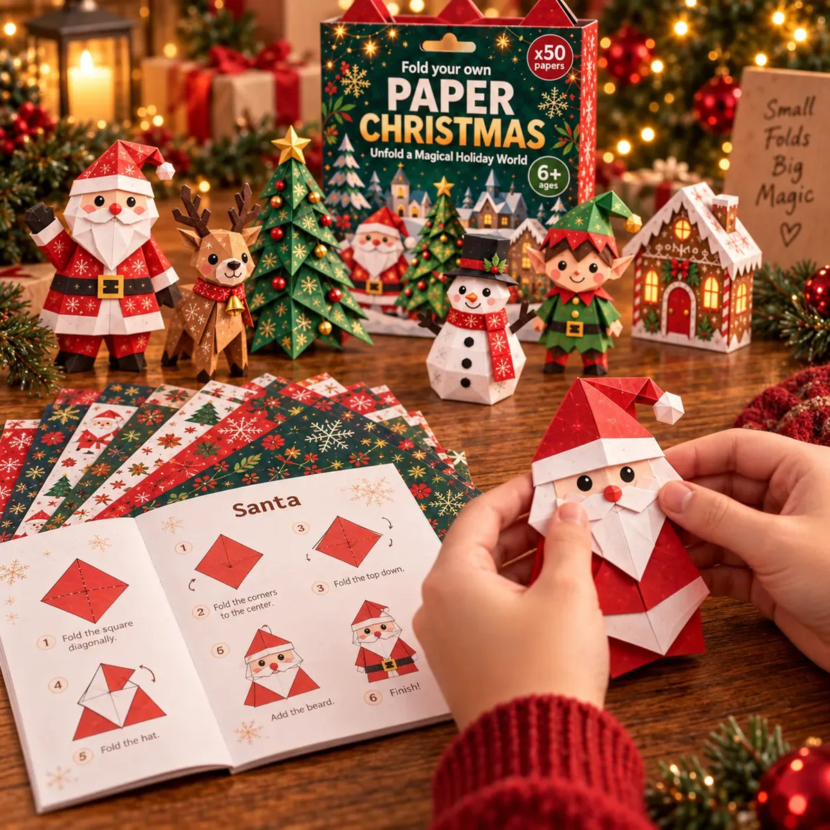 🎄Beginner-Friendly 3D Christmas Paper Craft Kit | Easy Layered DIY Holiday Decoration ✨