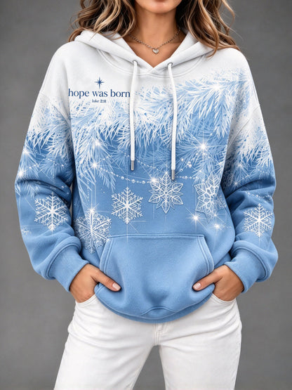 Women's Winter Snowflake-Themed "Faith" Sweatshirt
