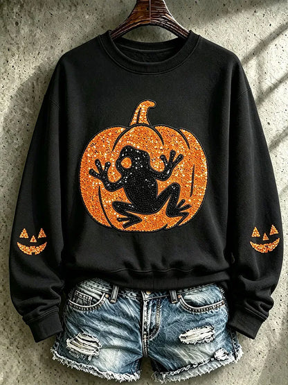 🎃Women's Puerto Rico Halloween Printed Long-Sleeve Sweatshirt