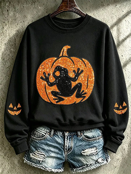 🎃Women's Puerto Rico Halloween Printed Long-Sleeve Sweatshirt
