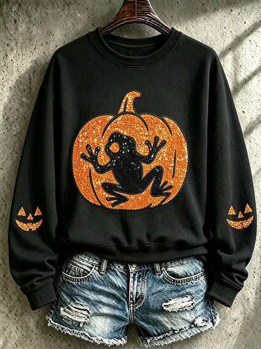 🎃Women's Puerto Rico Halloween Printed Long-Sleeve Sweatshirt