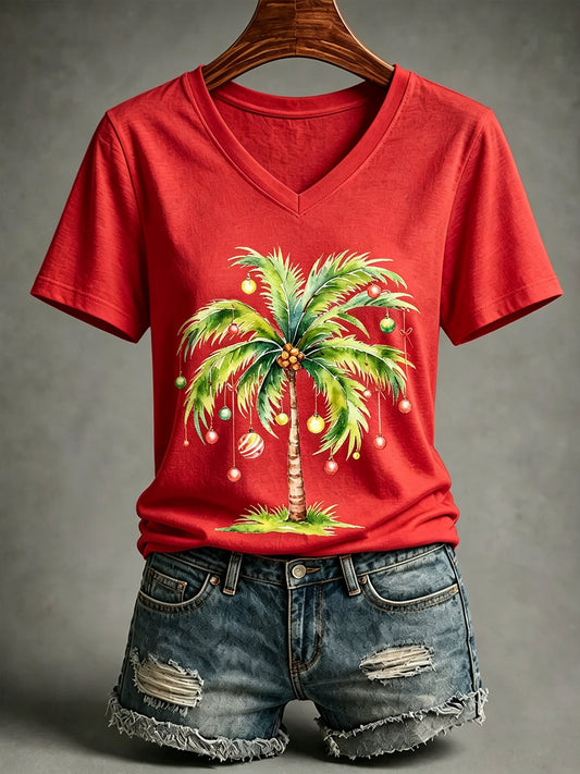 Women's Christmas Print T-Shirt