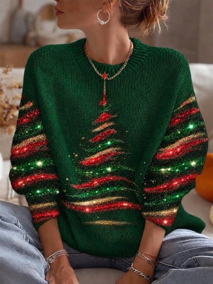 Women's Casual Print Knit Top