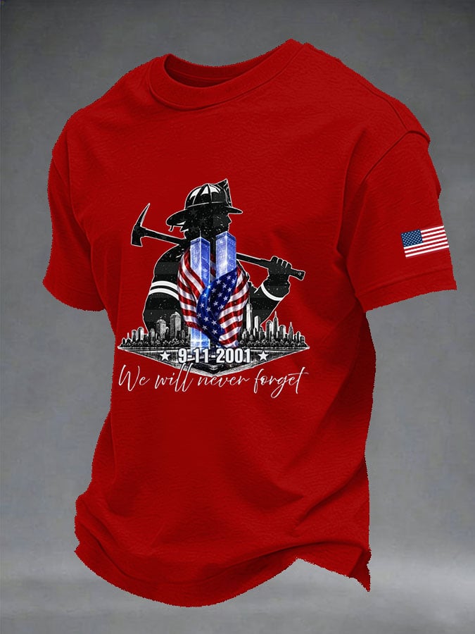 Men's Retro Print Short-Sleeve T-Shirt