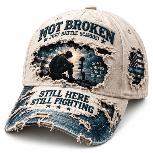 Veteran Mental Health Awareness PTSD Printed Baseball Cap