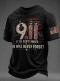 Men's 9.11 Never Forget Printing  T-Shirts