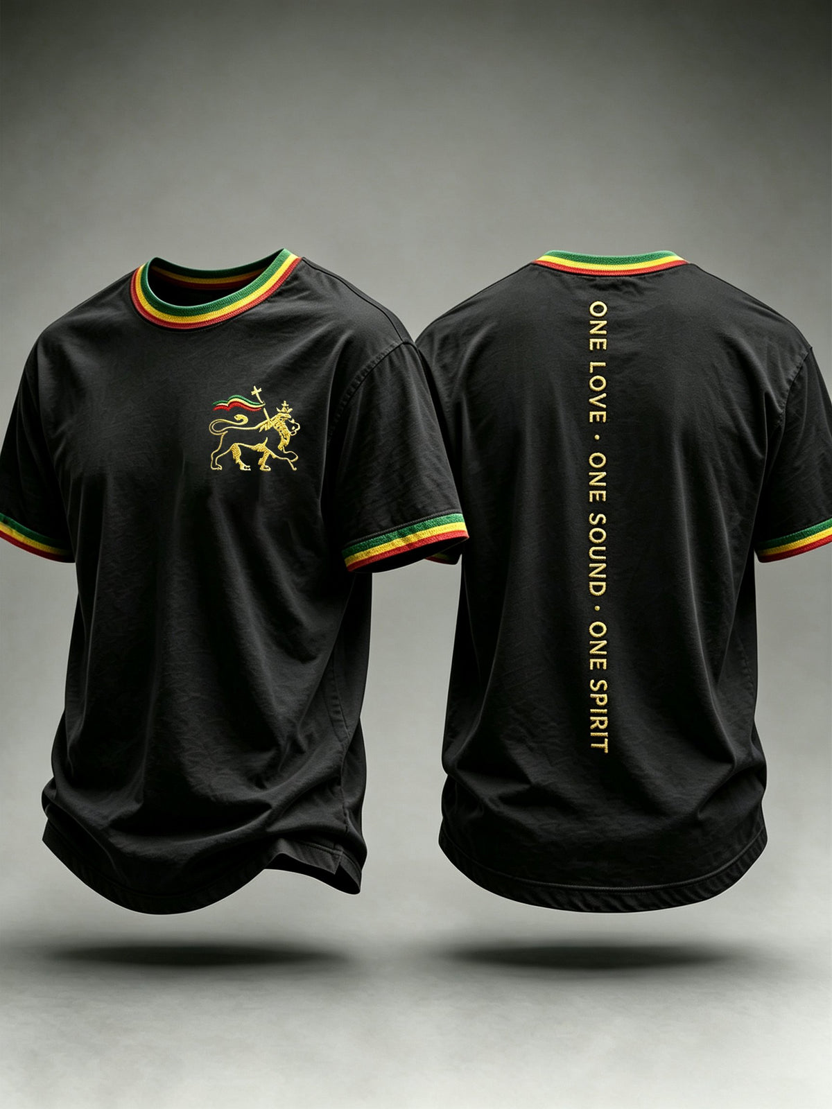 Men's Retro Reggae Atr Printed Casual T-Shirt