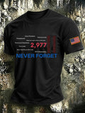 Men's 9.11 Never Forget Printing  T-Shirts