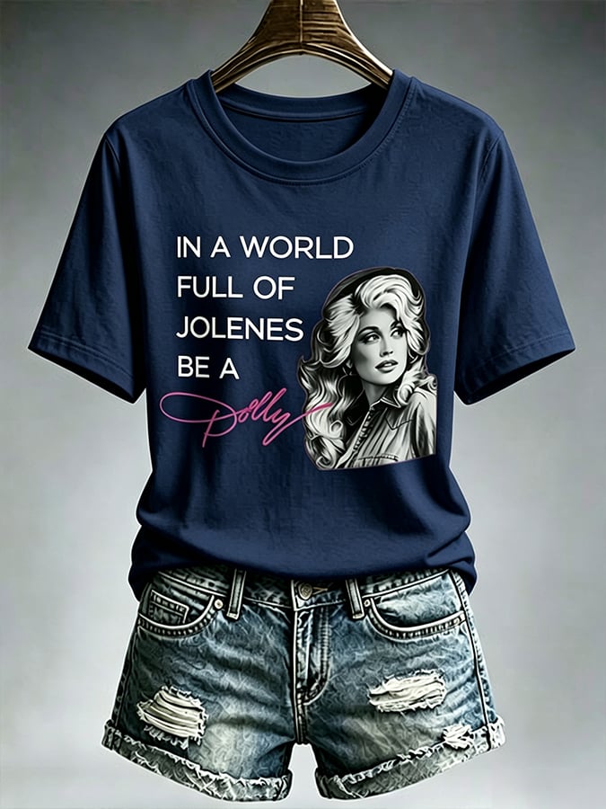 Women'S Country Cowgirl Dolly Commemorative  The Way I See It, If You Want The Rainbow, You Gotta Put Up With The Rain Print T-Shirt