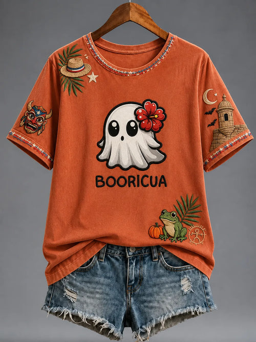 🎃Women's Puerto Rico Halloween Graphic T-shirt