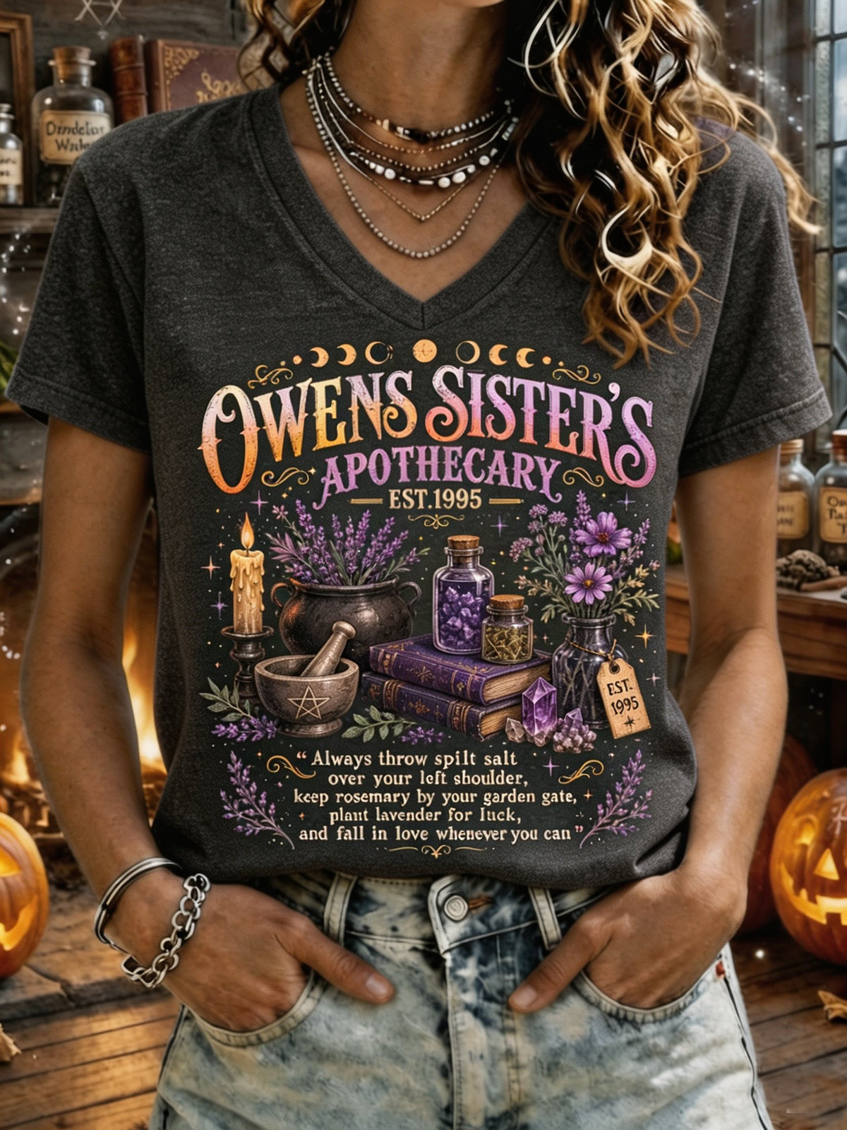 Owens Sisters Apothecary Practical Magic Rules T-Shirt
