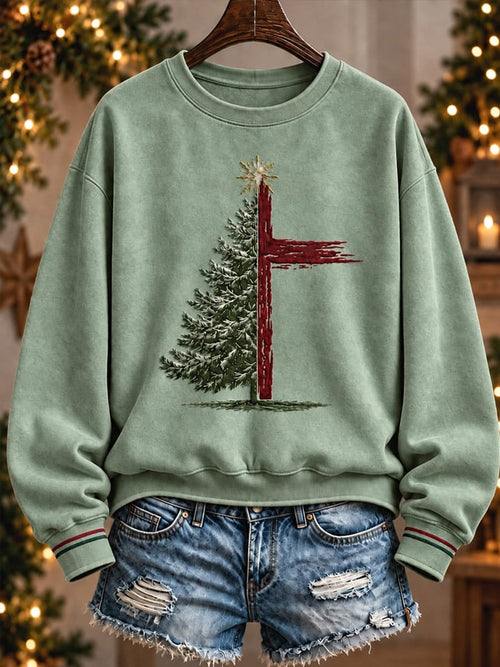 Women's Christmas Faith Print Top