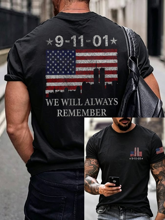 Men's USA 9/11 Print T-Shirt