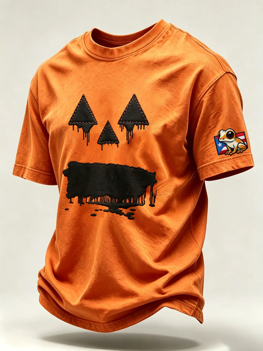 🎃Men's Halloween in Puerto Rico Print Short-Sleeve T-Shirt