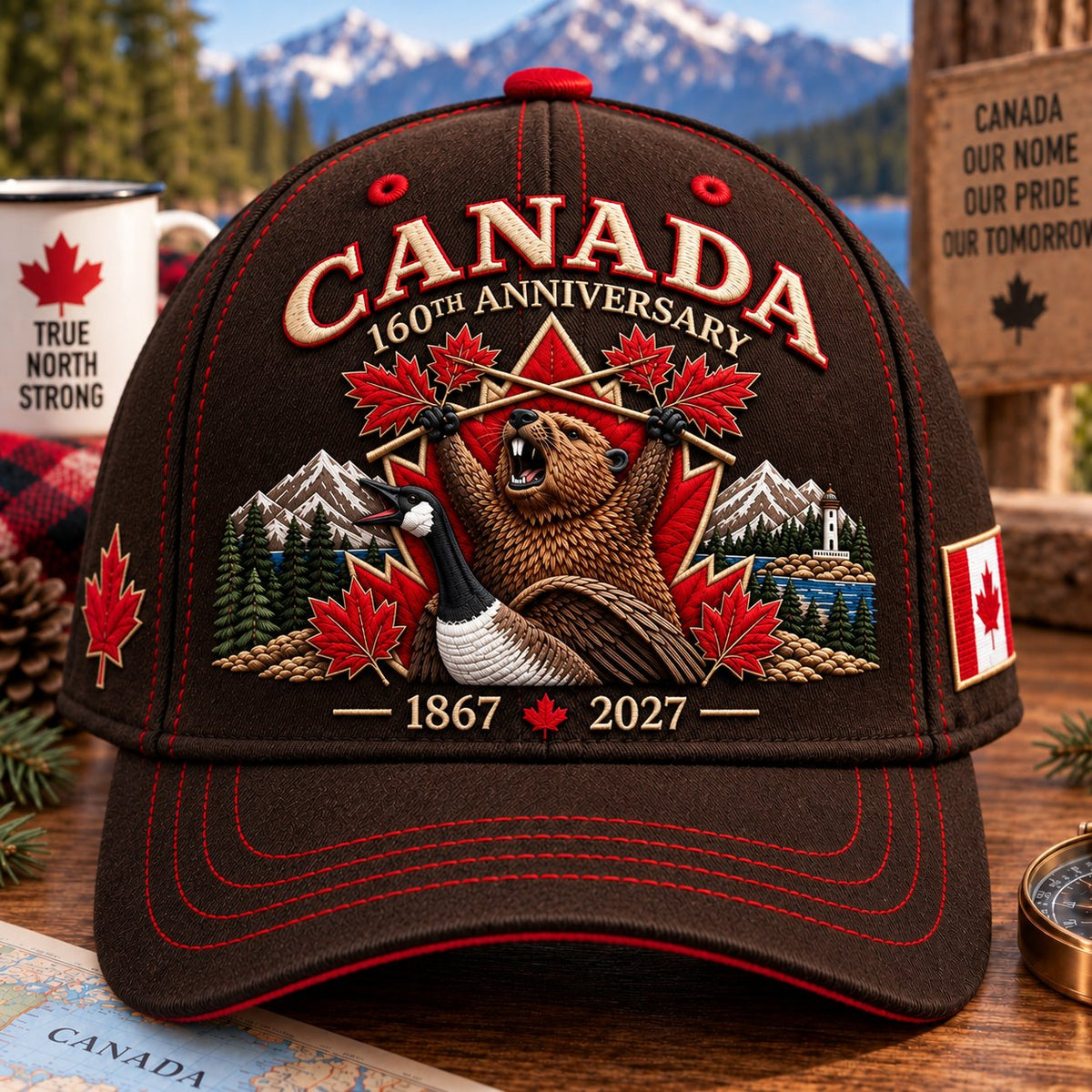 🍁 Canada 160th Anniversary 1867–2027 – Premium Heritage Cap• Comfortable Fit