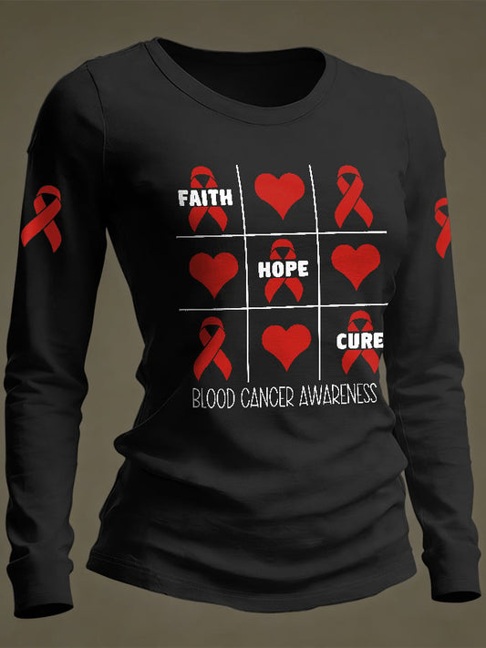 Women's Casual Print Long-Sleeve T-Shirt