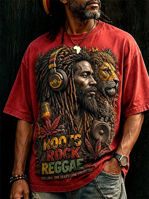 Men's Reggae Music Comfortable Short-Sleeve T-Shirt