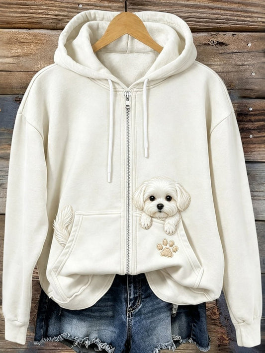 Women's Casual Animal Print Hoodie