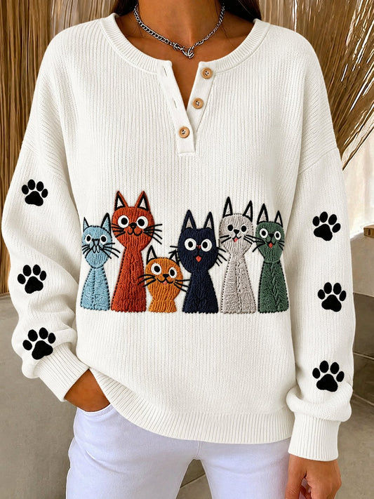 Women's Animal Print Knit Sweater