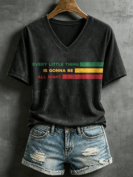 Women's Reggae Inspired Print Casual T-shirt