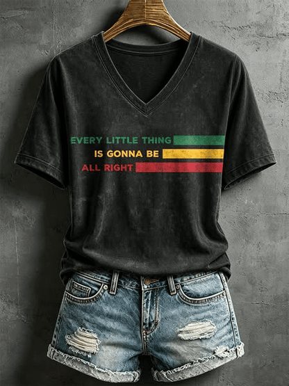 Women's Reggae Inspired Print Casual T-shirt