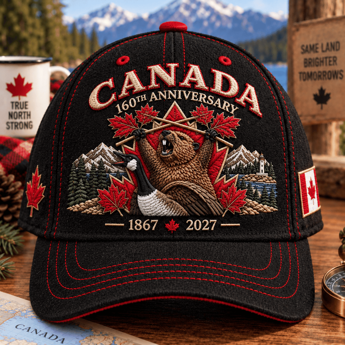 🍁 Canada 160th Anniversary 1867–2027 – Premium Heritage Cap• Comfortable Fit