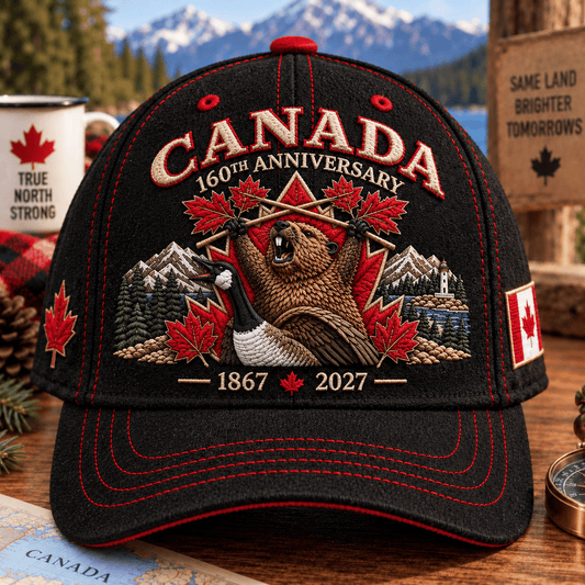 🍁 Canada 160th Anniversary 1867–2027 – Premium Heritage Cap• Comfortable Fit