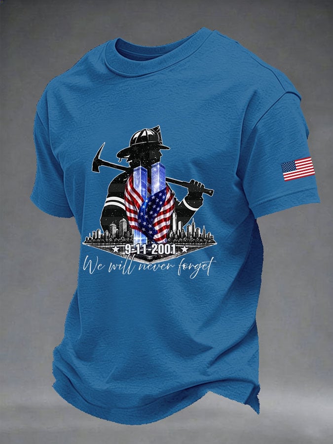 Men's Retro Print Short-Sleeve T-Shirt