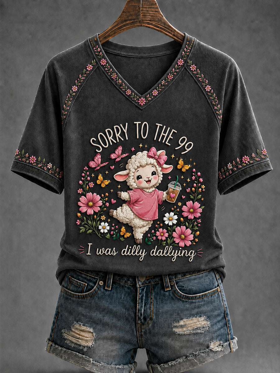 Women's Funny Christian I Was Dilly Dallying Short Sleeve T-shirt