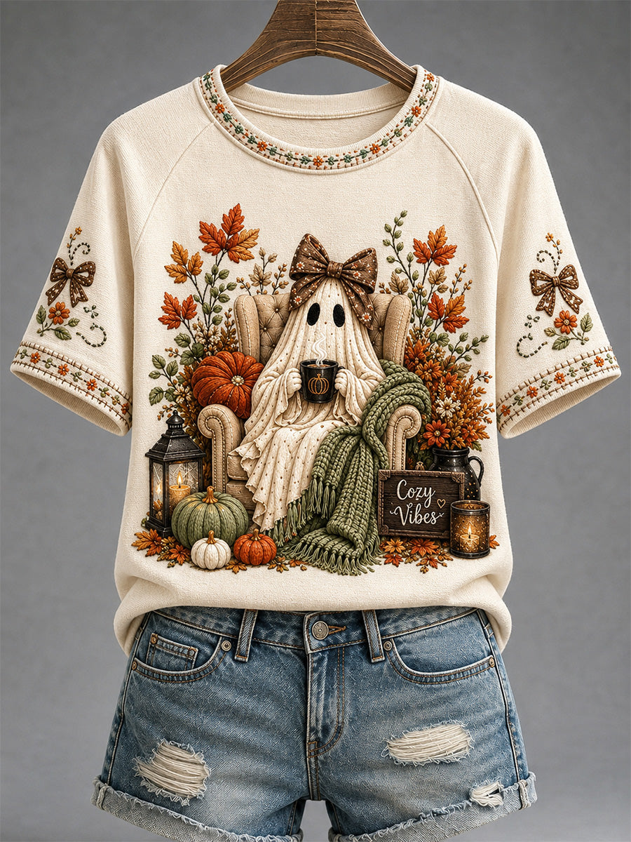 Women's Fall Print Casual Tee