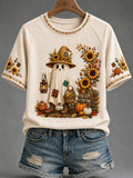 Women's Fall Print Casual Tee