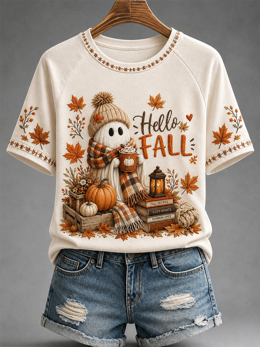 Women's Fall Print Casual Tee