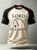 Men's Faith Theme Print Pattern Printed Casual Round Neck T-shirt
