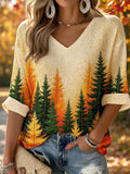 Women's Autumn Forest Waffle T-shirt