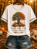Women's Autumn "Faith Falls Into Every Season" Printed T-shirt