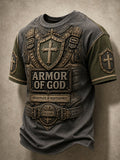 Men's Armor Of God Print Casual Tee