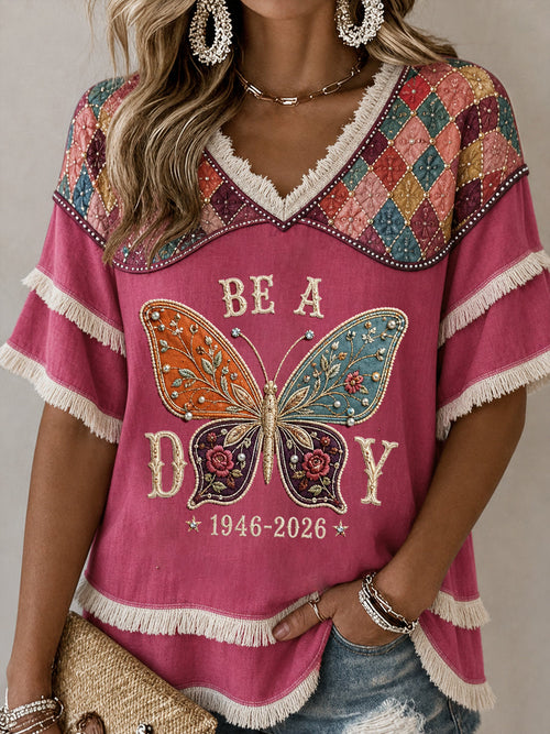 Women's Country Music Lover Floral  Art Printed Tops