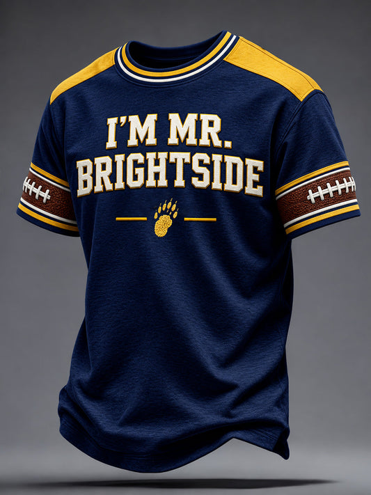 Men's Michigan University Football Lover Printed T-shirt